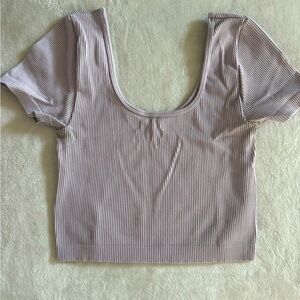 Ribbed Scoop Neck Women's Crop Top